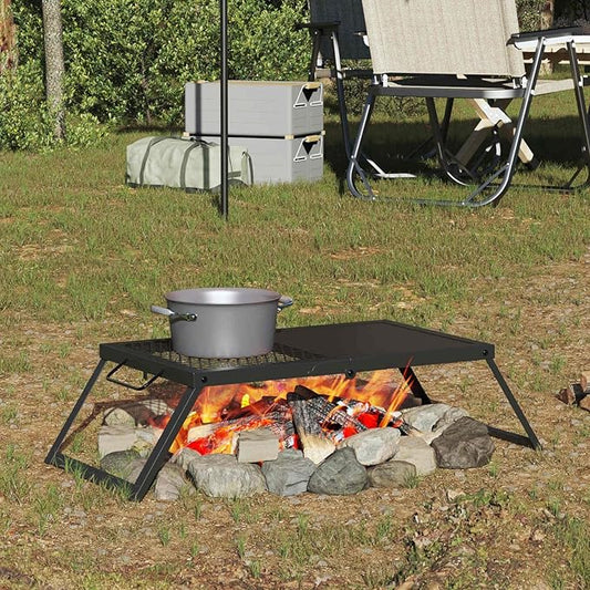 Portable Charcoal Grill Folding Camping Barbecue Rack Alloy Steel Compact Outdoor BBQ Stove for Garden Patio Backyard 26.77 x 11.81 x 6.69 in