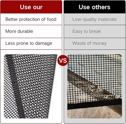 2 Pack Grill Mesh, Non Stick BBQ & Baking Mats, Heavy Duty, Reusable and Easy to Clean, Works on Gas, Charcoal and Electric BBQ (15.7 x 13 Inch x 2 pcs)