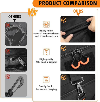 Grill Carrying Bag, Grill Cover Compatible with Ninja OG951 OG850 Woodfire Pro XL Outdoor Grill & Smoker, Grill Storage Carry Bag with Multi Pockets for Grill Accessories, Bag Only
