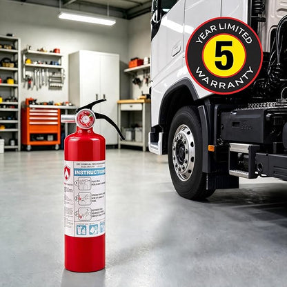 Safewayfire 2.5 lb ABC Dry Chemical Fire Extinguisher, 1 Pack, UL Certified Safety for Home, Vehicle, Office