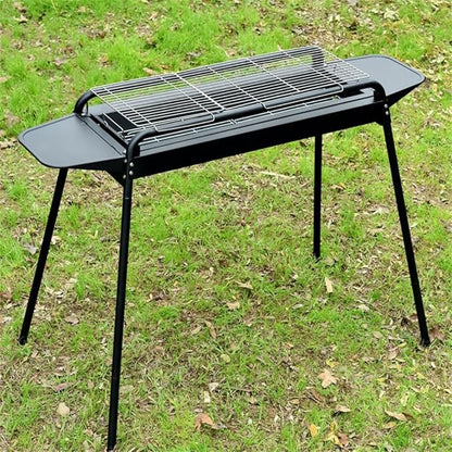 Portable Charcoal Grill for Camping BBQ Grills Outdoor Barbecue Grill Folding 77x32x82cm Lightweight Easy Carry Stable Support Carbon Fire Separation,77 * 32 * 82Cm-D