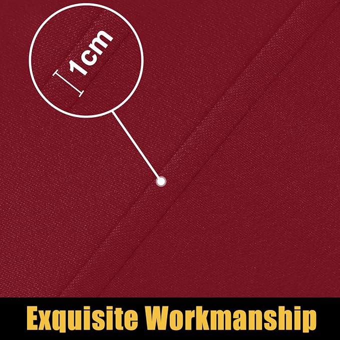 Smiry Rectangle Picnic Table Cloth, Waterproof Elastic Fitted Tablecloths for 8 Foot Tables, Washable Polyester Table Cover for Camping, Indoor and Outdoor (Wine Red, 30"x96")