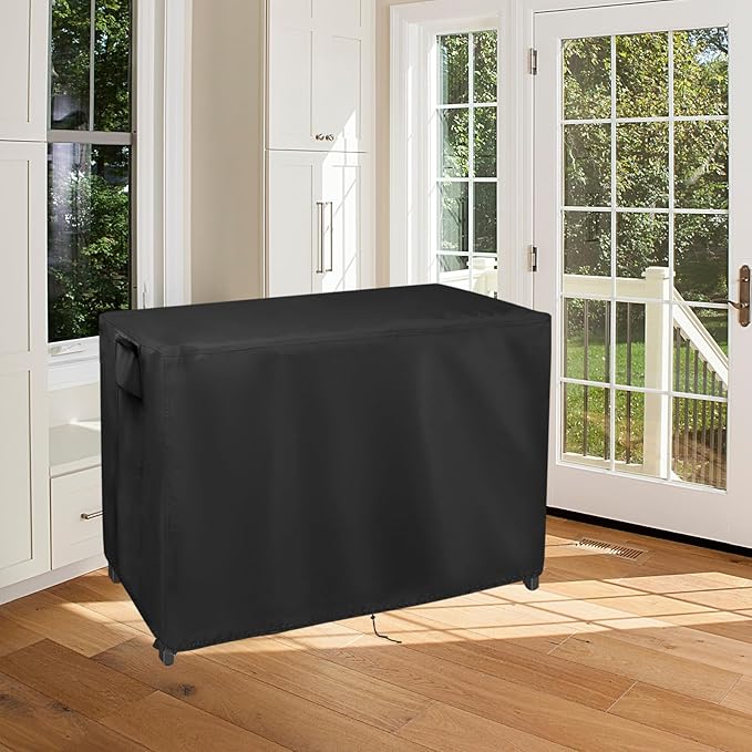 Outdoor Table Cover for Cuisinart Wok Station, 42inch Outdoor Wok Station Cover Waterproof for Cooking Wok Station, Black-42"L x 24"W x 34"H