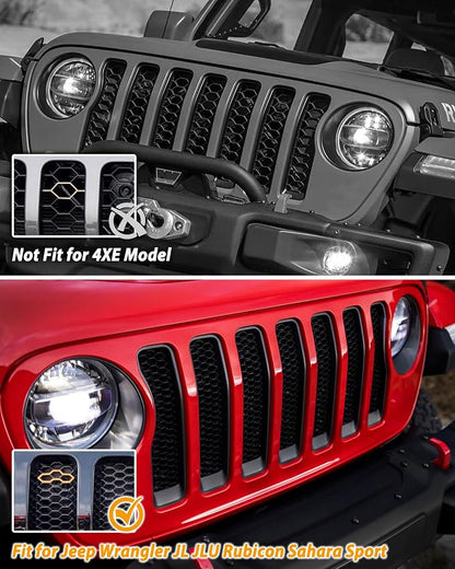 LED Grill Lights for Jeep Wrangler JL JLU 2018-2023 Accessories | Amber Front Bumper Marker Light, IP67 Waterproof, Clip-on Plug & Play, Running Lamp for Wrangler JL JLU Rubicon Sahara, 4pcs