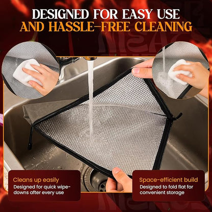 Portable Insulated BBQ Blanket for Resting Meat with Wide Mouth & Zipper – Multi-Layer Leakproof BBQ Resting Bag for Smoking, Grilling, Pulled Pork Shoulders, Steaks, Briskets, Beef, Turkey