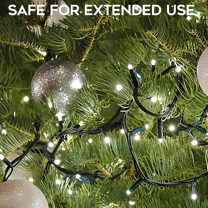 Extra Long 132FT Christmas Decorative Mini Lights, 400 LED Green Wire Fairy Starry String Lights Plug in, Timer & Memory & 8 Modes, for Indoor Outdoor Xmas Tree Wedding Party Decoration,Cool White