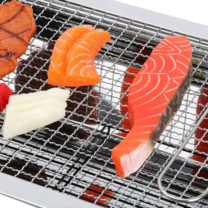 Portable Charcoal Grill for Camping BBQ Outdoor Barbecue Grill Folding Grill with Wire Meshes for Grilling, Easy to Carry Camping Grill for Outdoor BBQ,A-1