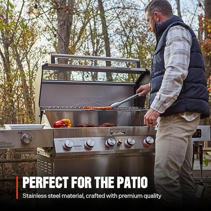 Monument Grills Denali Series, 6-Burner Convertible Natural Gas Smart bbq Grill Stainless Steel Denali 605 with Smoke Box (Without Conversion Kit)