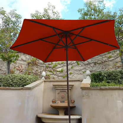 Formosa Covers 9ft 6 Ribs Market Patio Umbrella Replacement Canopy - Top Canvas - 600D UV Protective and Water Resistant Umbrella Fabric - Premium Quality Replacement Canopy Cover ONLY (Orange)