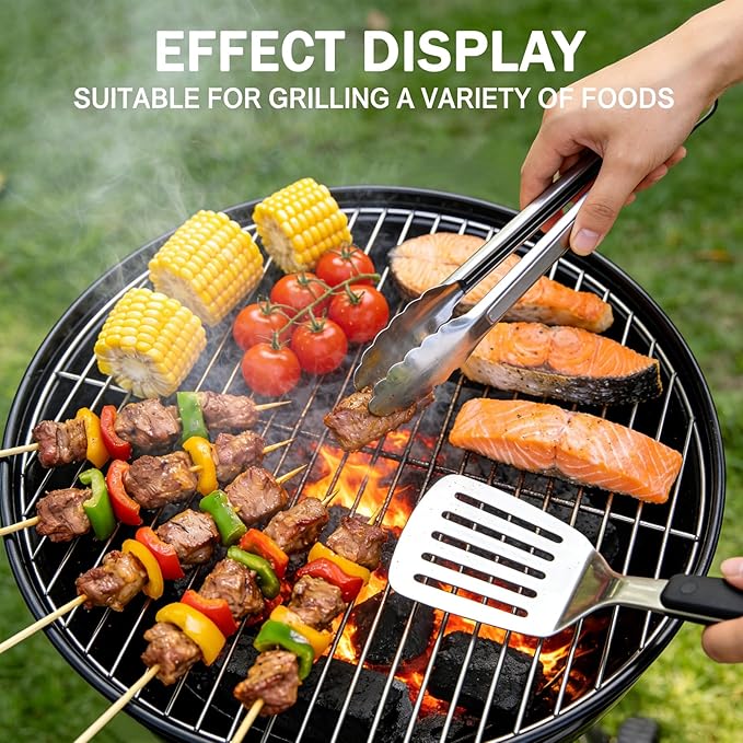 16.5-Inch Vertical Charcoal Smoker, Heavy Duty Round Multi-Layer BBQ Grill with Thermometer for Smoking Meats (Black)