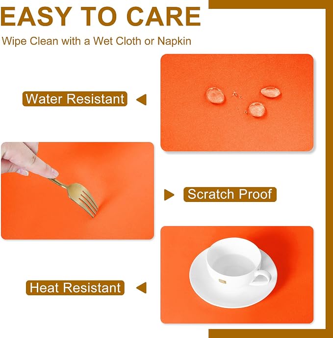DWCN Rectangle Fall Tablecloth - Halloween Decorations Waterproof Stain and Wrinkle Resistant Table Cloth Cover for Kitchen Dining Room Party and Outdoor Use, Pumpkin Orange, 54 x 80 Inch