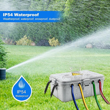 Hrensaw Large Outdoor Electrical Box(12.5x8.5x5inch),IP54 Waterproof Outdoor Outlet Covers,Weatherproof Extension Cord Covers Protect Outlet,Plug,Timer,Power Strip,Holiday Light,Grey