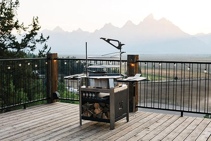 Breeo Live-Fire Grill - Outdoor Fire Pit, Portable Wood Stove, Firepit Grills - For BBQ, Pizza, Burger, From Grilling to Searing - Campfire Cooking Equipment - Compatible with All X24 Accessories