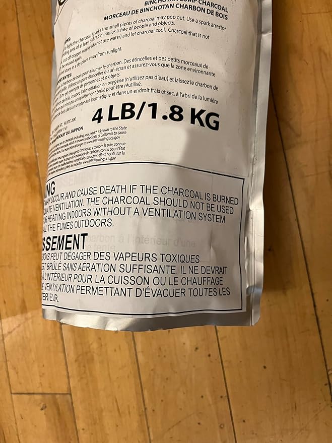 IPPINKA Binchotan BBQ Charcoal from Kishu, Product of Japan, 4 LB of Lump Charcoal