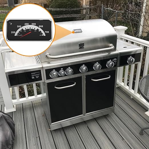 3.6" Grill Temperature Gauge for Nexgrill 720-0882A 720-0898 720-0864R 720-0830A, Kenmore 148.23683310 119.16144210 148.23683310 146.23673310 Grill Parts, KitchenAid 720-0830A Lid Thermometer