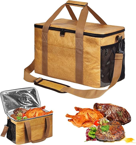 BBQ Blanket for Resting Meat, 16.14 * 6.30 * 9.84in Insulated Meat Resting Bag with Adjustable Shoulder Strap for Outdoor Smoker Grilling Brisket Pork Shoulders