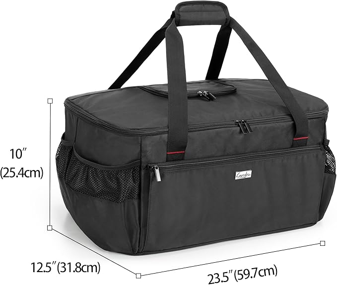 samdew Outdoor Grill Cover Compatible with Weber 121020 Go-Anywhere Charcoal Grill, Portable Grill Storage Carry Bag Compatible with Weber 1141001 Go-Anywhere Gas Grill, Bag Only (Patented Design)