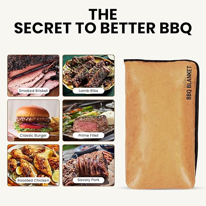 BBQ Blanket for Resting Meat, Reusable Meat Resting Bag for Smoking, BBQ Accessories for Brisket, Beef and Pork. Blanket for Grilling, Gifts for Men Women, BBQ Lovers Gift
