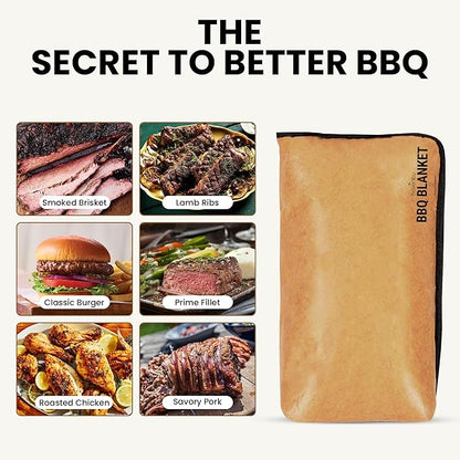 BBQ Blanket for Resting Meat, Reusable Meat Resting Bag for Smoking, BBQ Accessories for Brisket, Beef and Pork. Blanket for Grilling, Gifts for Men Women, BBQ Lovers Gift