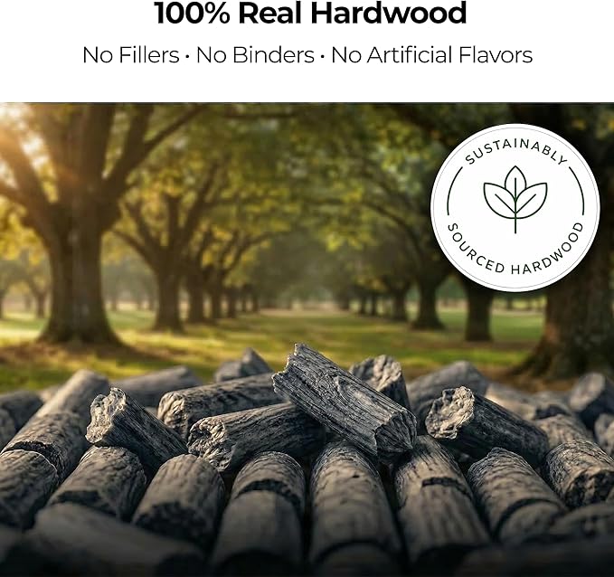 Kona Coal-Fired Pizza Blend Pellets - Charcoal & Wood Blend - Intended for Ninja Woodfire Outdoor Grill. Premium Rich and Smoky Taste - 100% Natural - 2 Pounds