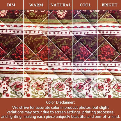 Maison d' Hermine Pot Holders 100% Cotton Heat Resistant Potholders 8" x 8" Hot Pads with Loop for Thanksgiving Christmas Decorations BBQ Cooking Handling Hot Pans (Pack of 1, Reveillon Au Jardin)