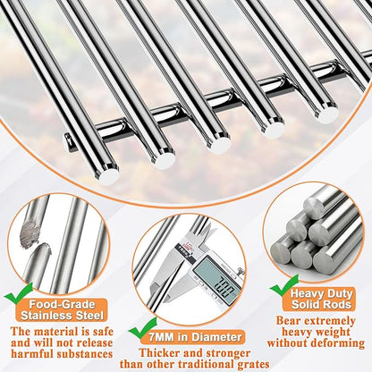 Grill Replacement for Weber Genesis Parts for Weber Genesis E330 Grill Parts 300 SER (w/ Front Control Knobs),for Weber Flavorizer Bars 62783, Grill Grate 7524 & Heat Deflector 7622, Burner Tube 62752