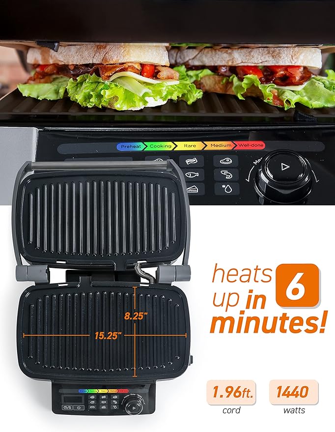 COMMERCIAL CHEF 9-In-1 Contact Grill