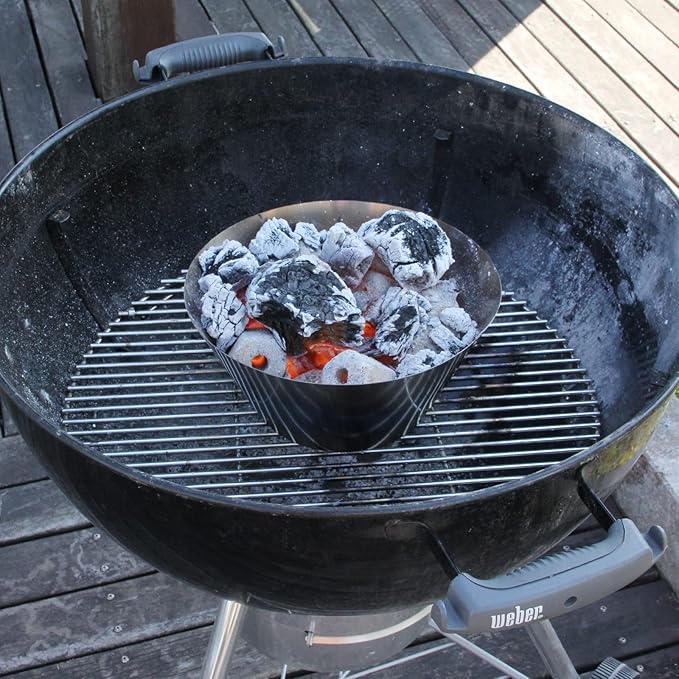 BBQ Whirlpool for Weber 22 Kettle Grill Accessories, Stainless Steel Whirlpool Charcoal Grill Accessories Fit Weber Kettle WSM Smoker,L&XL Big Green Egg Grills,Kamado Joe Big Joe