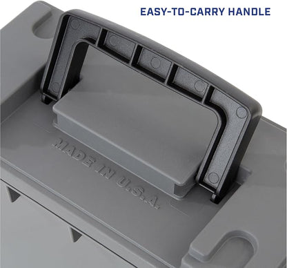 Sheffield Ammo Box Made in USA, Stackable Lockable Ammo Storage Box, Gray | 2 Pack Lockable Storage Box, Water & Dust Resistant Dry Box, Secures Hunting Gear, Gun Accessories, Supplies, Bullets