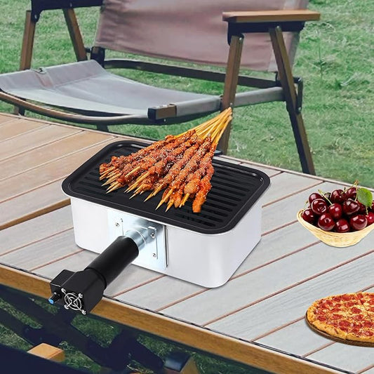 Portable Charcoal Grill, Outdoor BBQ Grill Mini Camping Stoves with Carrying Bag, USB Power Supply Barbecue Grill Small Charcoal Grill for Camping Backyard Cooking, 12.9 * 8.3 * 4.7In 烧烤炉 烧烤架