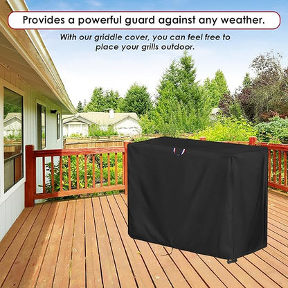 Grill Cover for Royal-Gourme-t GB6000 Propane Gas Griddle, Outdoor Waterproof Cover for 6-Burner Griddle Flat Top Grill Cover- 77x26x36 inch