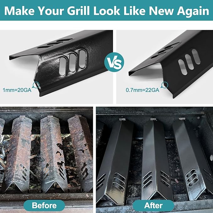 DGF510SBP Tray Replacement Parts for Dyna-glo DGF510SSP, DGF493BNP, Backyard Grill BY13-101-001-13, GBC1460W, BHG Grill BH13-101-099-01, Adjustable 24"-30" Grease Tray Drip Pan, Heat Shield Plates