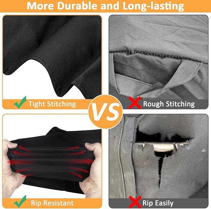 Grill Cover for Pit Boss Pro Series 1600 Wood Pellet Grill Smoker PB1600PS1 PB1600PS3 Sportsman 1600, 600D Heavy Duty Waterproof Fade Resistant Grill Cover for Pit Boss 1600