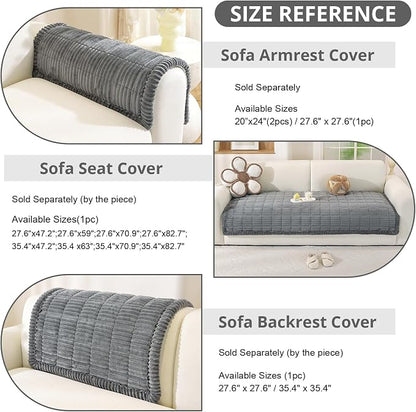 OstepDecor Couch Cover for Dogs, Washable Non Slip Sofa Cover for Pets | Soft Couch Covers for Sofa, Loveseat and Sectional, Furniture Protector Against Pet Hair & Dirt (35.4" x 70.9", Dark Grey)