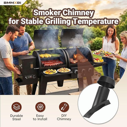 Grill Smoke Stack for Pit Boss PB1230 Series Smoker Chimney Replacement Wood Pellet Smoking Grill Part for Pit Boss PB1230SP