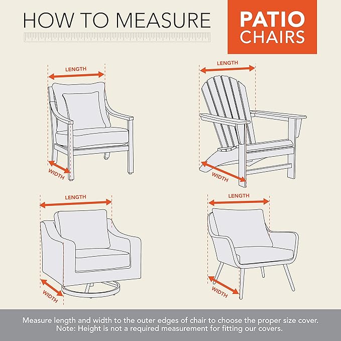 Modern Leisure Garrison Swivel Lounge Patio Chair Cover - Weather-Resistant Fabric - Outdoor Furniture Protection Perfect for Patio, Deck, and Porch - 37.5" L x 39.25" W x 38.5" H - Heather Grey