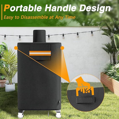 EVRBUL Wood Pellet Smoker Cover Fits for Pit Boss Copperhead Sportsman 5 7 Series, Vertical Smoker Cover Fits for PBV5PW1, PBV5P1, PBV7P1, PB5000SP, PB7000SP,PBV4PS1, PBV4PS2, PBV4NX,Heavy Duty 420D