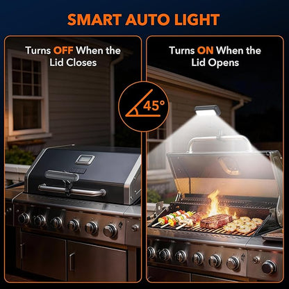 Grill Light for Outdoor Grill, 360° BBQ Light for Blackstone & Weber, Griddle & Grill Accessories, Rechargeable LED Light for Outdoor, BBQ Grilling Gift for Men Father Husband Birthday