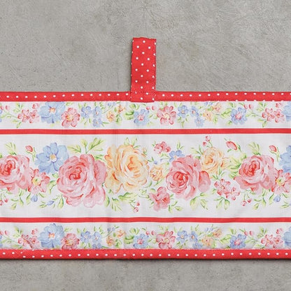 Maison d' Hermine Double Oven Mitts 100% Cotton 7"x35" Double Oven Mitt Heat Resistant BBQ Cooking Gloves with Loop Baking Grilling Kitchen Hotel Home Farmhouse Spring Summer (Vintage Floral)