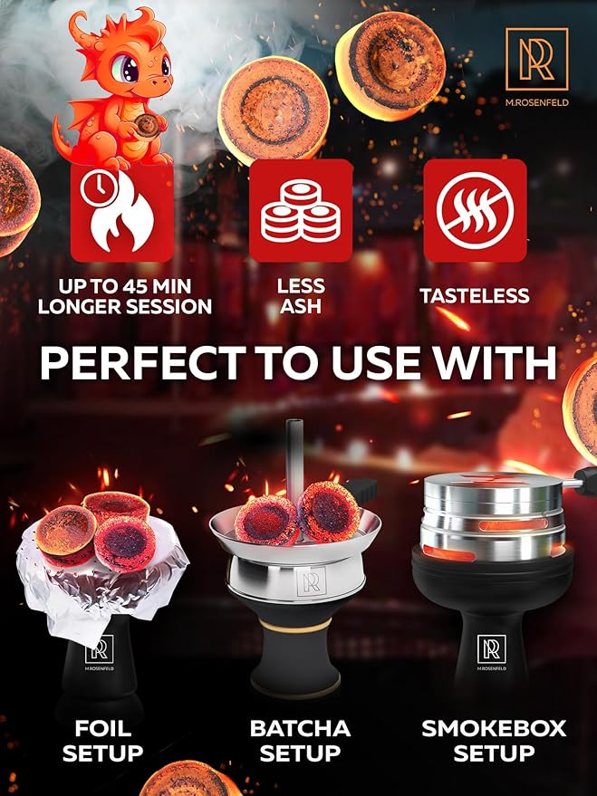30 pcs Charcoal Discs to Burn Incense - Hookah Charcoal Hookah Coals for Hookah - Quick Light Charcoal Tablets - 33 mm Premium Quality Incense Charcoal Discs - Pack of 30