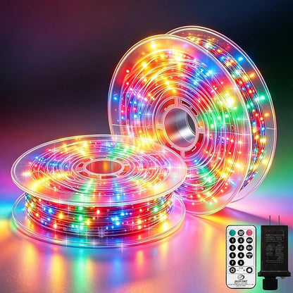 2 Pack 450 LED Fairy Lights Plug in 2 x 88FT Total 176FT Silver Wire Twinkle String Light with Remote Timer Dimmable Waterproof Copper Wire Lights for Bedroom Patio Garden Tree Wedding Christmas Decor