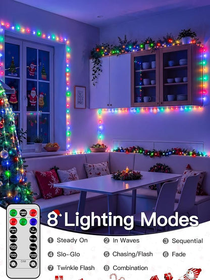 Christmas Lights Outdoor, 800LED 262FT Christmas Tree Lights IP67 Waterproof, Plug in Fairy Lights with Remote 8 Modes Timer, Xmas Light for Outside Indoor House Holiday Decor(Multicolor)