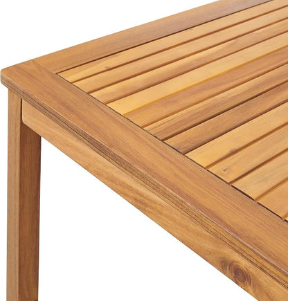Alaterre Furniture, Okemo Acacia Wood Outdoor Dining Set, 63" W, Natural