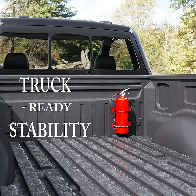 Premium Fire Extinguisher Mount Bracket 2-Pack - Supports up to 10 lbs, Heavy-Duty & Easy Installation - Ideal for Home, Truck, RV, Boat, Marine & Commercial Use - Secure & Durable Holder