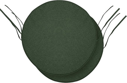 Outdoor Round Chair Cushions 15 Inch, Set of 4, Black | Fade-Resistant, Water-Resistant, Bistro Chair Seat Pads for Porch Garden Balcony Patio Furniture Stools, Non-Slip Bottom