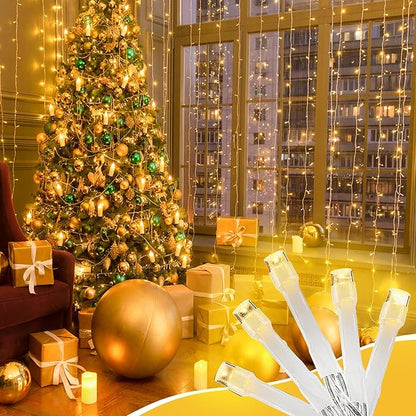 Outside LEDs Warm White LED String Lights – 70FT Transparent Wire, Waterproof & Connectable Christmas Tree Lights for Indoor Outdoor Holiday Décor