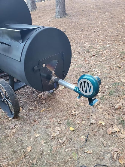 Dual BBQ Blower Charcoal Chimney Starter BBQ Smoker Fan Grill Smoker tempreaure controller Small blacksmith forge blower fan with Variable speed controller