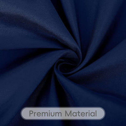 8 Pack Navy Blue Round Tablecloth 90 Inch | For 3Ft-5Ft Round Table, Wrinkle Resistant Table Cloth, Washable Polyester Fabric, For Wedding Party Banquet Buffet Camping