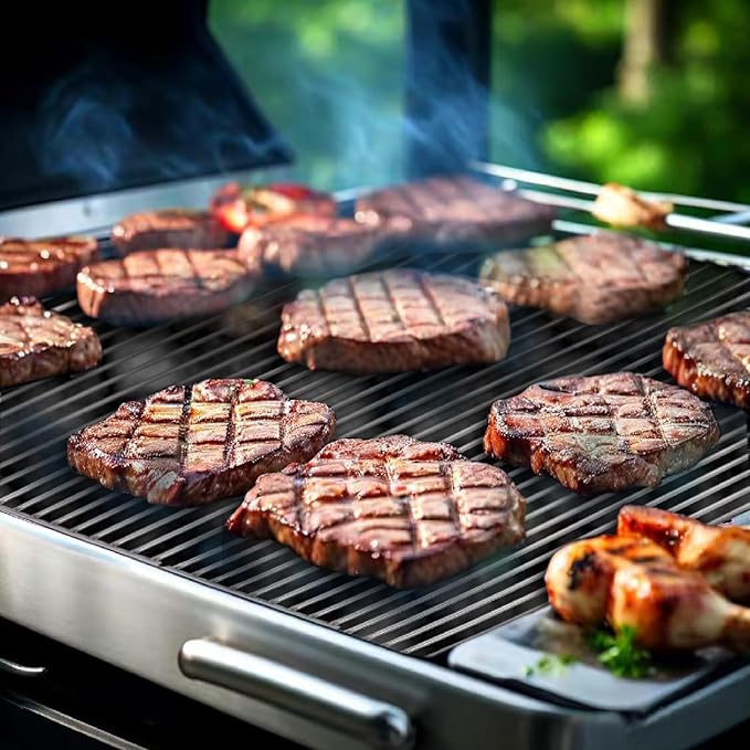 J&HYBBQ 4Pcs Stainless Steel Grill Grate 19 1/4 x 7.5 Inch, 7.8 mm Rod BBQ Grill Grate Compatible with Bull Angus, Brahma, Outlaw, Steer Premium, Lonestar Select, 7 Burner Premium, Lion Premium
