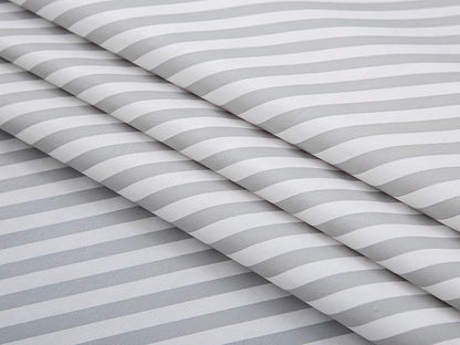 LIBERECOO Vinyl Tablecloth with Flannel Backing, 60 x 102 Scottish Grey Stripe Stain-Resistant Rectangle PVC Flannel Backed Table Cover Waterproof Wipeable for Indoor and Outdoor